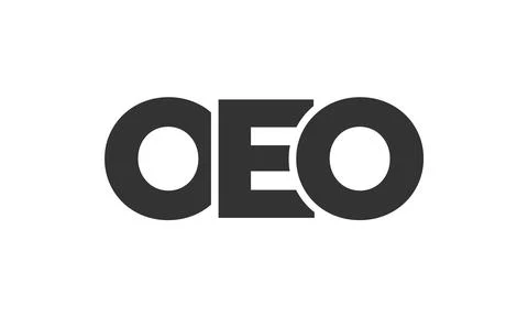 OEO logo design template with strong and modern bold text. Initial based ve.. 库存插图