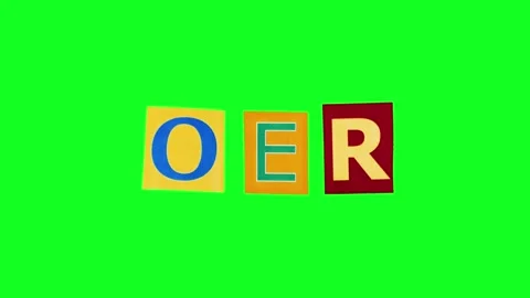 OER acronym meaning open educational resources in form of collage made of Stock Footage 316234712