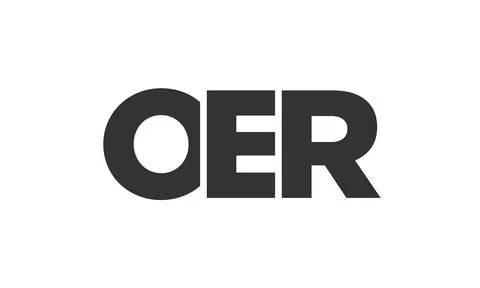 OER logo design template with strong and modern bold text. Initial based ve.. 库存插图