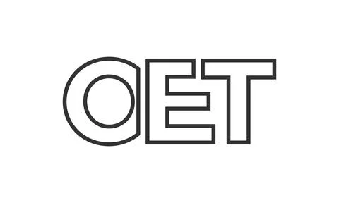 OET logo design template with strong and modern bold text. Initial based ve.. Stock Illustration