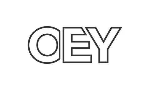 OEY logo design template with strong and modern bold text. Initial based ve.. 库存插图