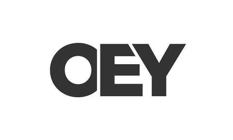OEY logo design template with strong and modern bold text. Initial based ve.. Illustrazione stock