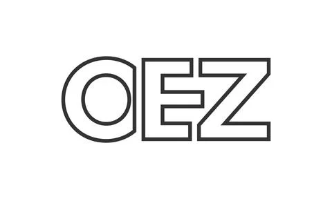 OEZ logo design template with strong and modern bold text. Initial based ve.. Illustrazione stock