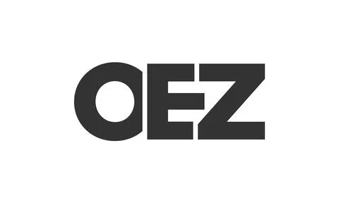 OEZ logo design template with strong and modern bold text. Initial based ve.. Stock Illustration