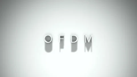 OFDM 3D title animation with shadows on a white background Stock Footage 296626721