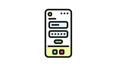 Offboarding ux ui design color icon animation Stock Footage 326102544