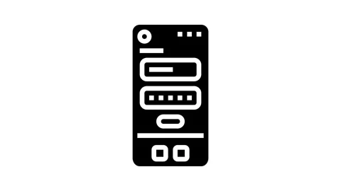 Offboarding ux ui design glyph icon animation Stock Footage 326150204