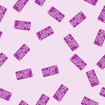 Offboarding ux ui design glyph seamless pattern Stock Illustration