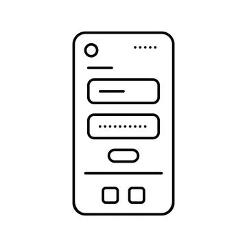 Offboarding ux ui design line icon vector illustration Stock Illustration