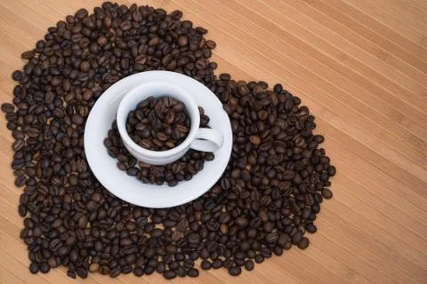 ?offee heart 库存照片