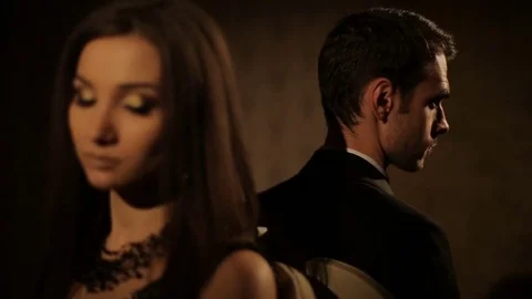 Offended at each other man and woman Stock Footage 72218552