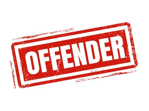 Offender red stamp style Illustrazione stock