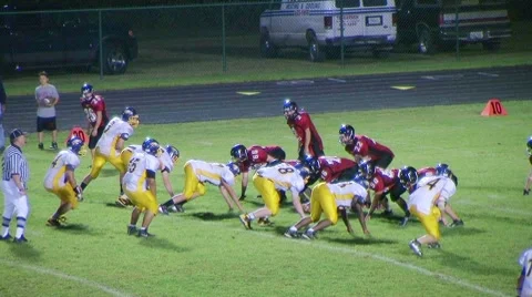 Offense Completes Pass 02 Stock Footage 8663103