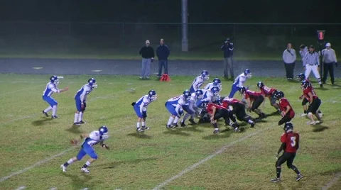 Offense Completes Pass 03 Stock-Footage 8663191