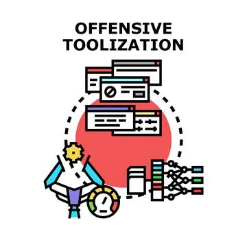 Offensive toolization strategy using digital automation concepts イラスト素材