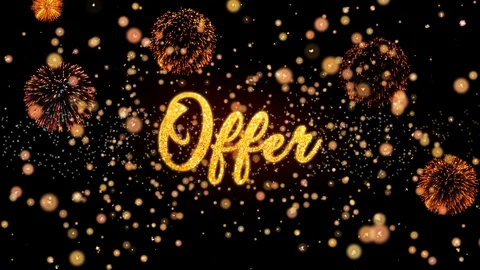 Offer Abstract particles and glitter fireworks greeting card Stock-Footage 93501482