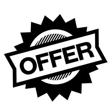 Offer black stamp Stock Illustration