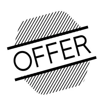 Offer black stamp Stock Illustration