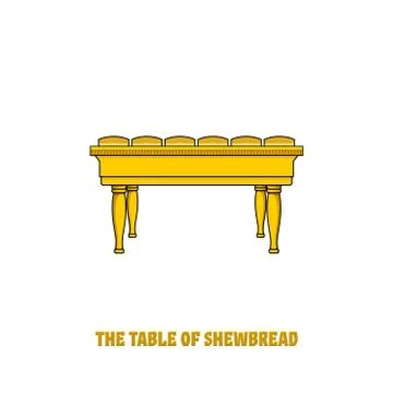 Offer bread table in the tabernacle and temple of Solomon. Stock Illustration