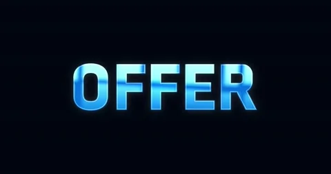 Offer. Electric lightning text. Logotype Stock Footage 137557834