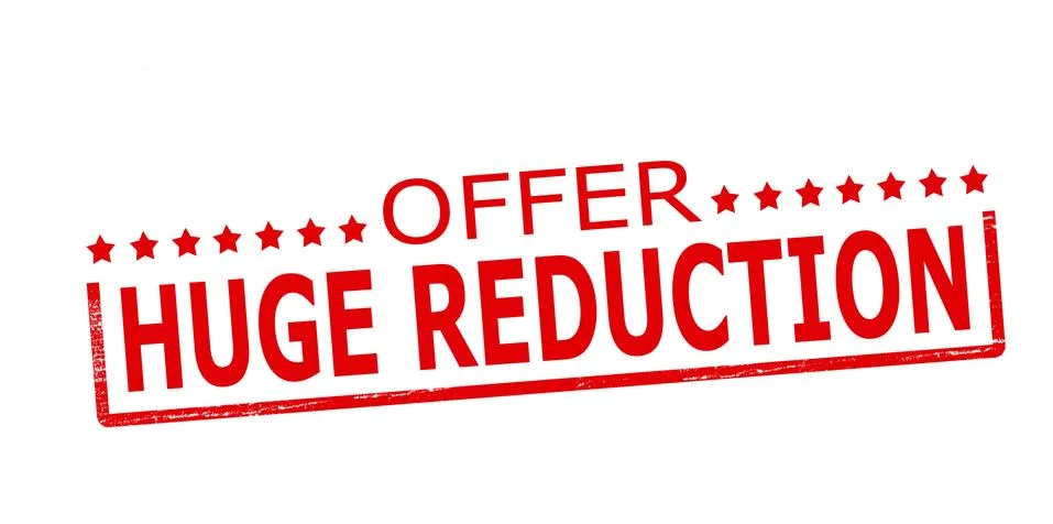 Offer huge reduction Illustrazione stock