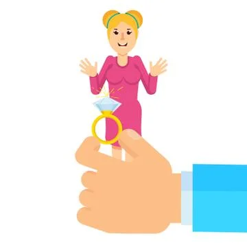 Offer of marriage Stock-Illustration