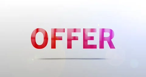 Offer. Particle Logo. Text Animation 스톡 동영상 135722576