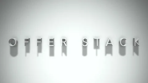 Offer stack 3D title animation with shadows on a white background Stock Footage 297801043