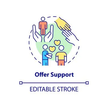 Offer support concept icon Stockillustratie
