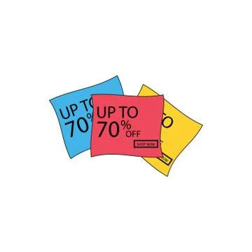 Offer tag set. Vector discount stickers. Collection stickers, price tags. Sale Stock Illustration
