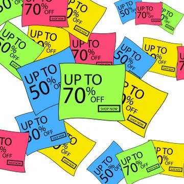 Offer tag set. Vector discount stickers. Collection stickers, price tags. Sale Stock Illustration