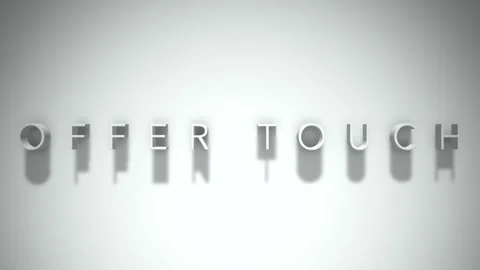 Offer touch 3D title animation with shadows on a white background Stock Footage 297671804
