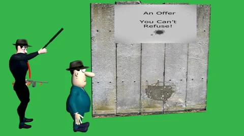 An Offer You Can't Refuse: Mafia Themed Animation Video stock 43549315