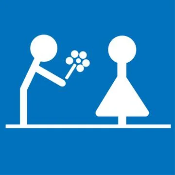Offering flowers Stock Illustration