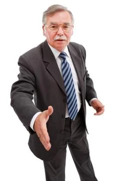 Offering hand for handshake Stock Photos