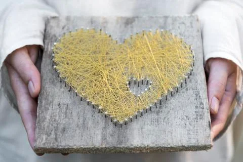 Offering heart with closed palms 스톡 사진