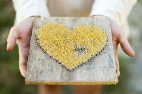 Offering heart with open palms 스톡 사진
