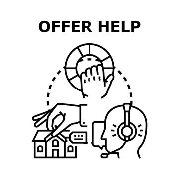 Offering help and support for housing issues Stock Illustration