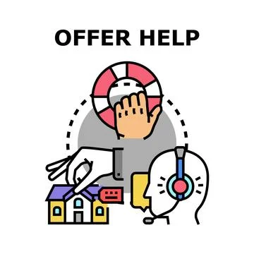 Offering help and support for housing issues Stock Illustration