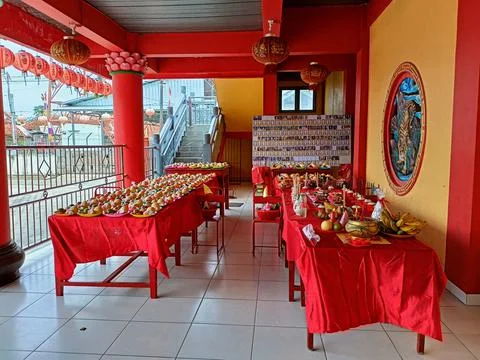 Offering Prayer Ceremony Foto stock