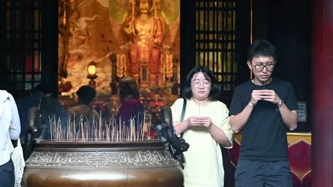 Offering prayers Stock Footage 234798428