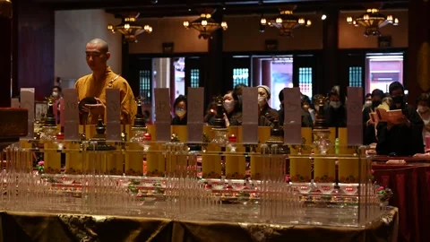 Offering prayers Stock Footage 240375341