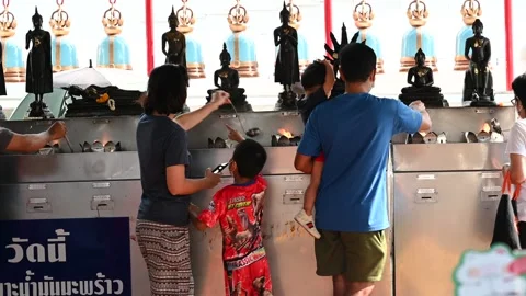 Offering prayers Stock Footage 240385684