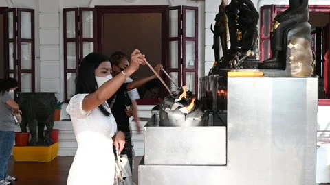 Offering prayers Video stock 240386920