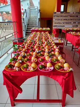 Offering table, celebration Stock Photos