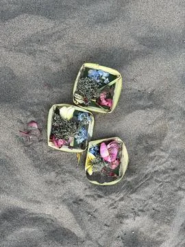 Offerings on the beach Stock Photos
