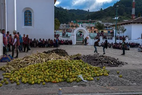 Offerings made to the dead to be distributed among townsfolk on the Day of the D Fotos Stock