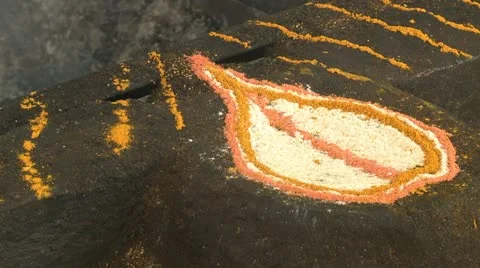 Offerings symbol on fireplace Video stock 10806567
