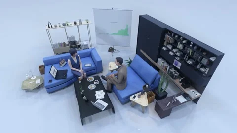 Office 2 Persons Meeting Stock Footage 238803382