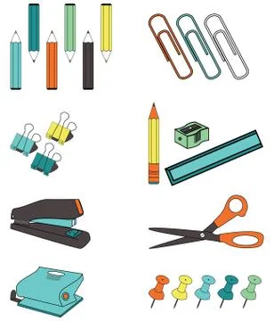 Office accessories Stock Illustration